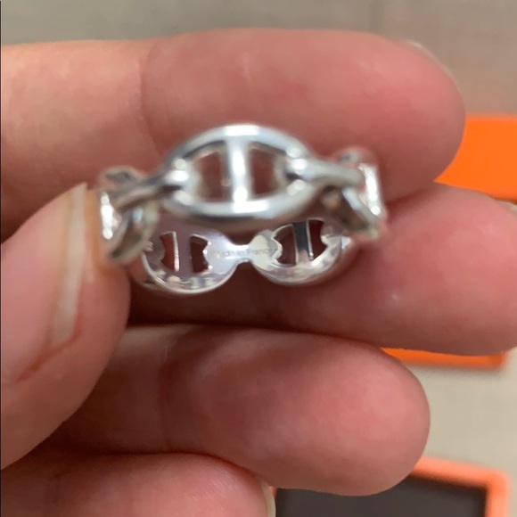 Brand New Chain D Ancre Small Silver Ring - Picture 3 of 6